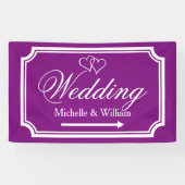 Aangepaste bruiloft receptie richting banner borde (Horizontaal)