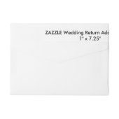 Aangepaste bruiloft retour adreslabels 1"x7.25" (2 (Achterkant)