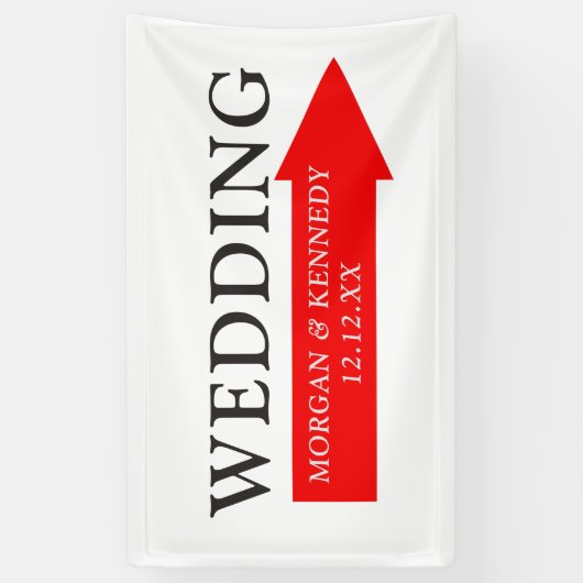 Aangepaste bruiloft richting Banner (Verticaal)