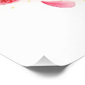 Aangepaste bruiloft - Romantische Waterverf Hart Perfect Poster (Hoek)