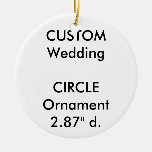 Aangepaste bruiloft ROND Verkleuring versiering ve Keramisch Ornament (Voorkant)