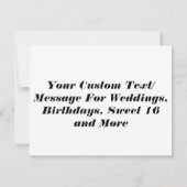 Aangepaste bruiloft RSVP-kaarten - Beantwoorden Ka RSVP Kaartje (Achterkant)