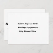 Aangepaste bruiloft RSVP-kaarten - Beantwoorden Ka RSVP Kaartje (Voorkant / Achterkant)