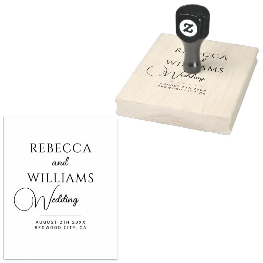 Aangepaste bruiloft rubberstempel (Gestempeld)