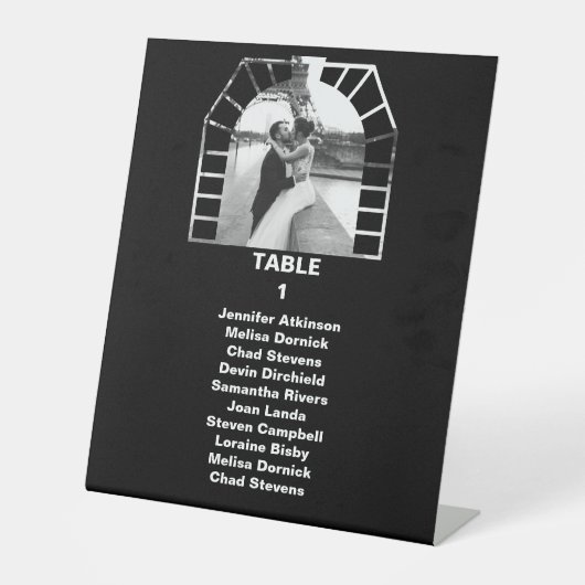 Aangepaste bruiloft schuimbord Poster teken, bruil Reclamebord Met Voetstuk (Voorkant)