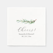 Aangepaste bruiloft servetten eenvoudige rozemarij (Voorkant)