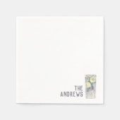 Aangepaste bruiloft servetten gin & tonic cocktail (Voorkant)