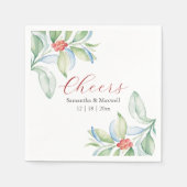 Aangepaste bruiloft servetten kerstbladeren (Voorkant)