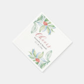 Aangepaste bruiloft servetten kerstbladeren (Hoek)