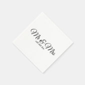 Aangepaste bruiloft servetten met data (Hoek)