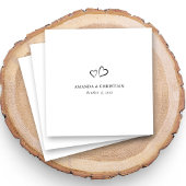 Aangepaste bruiloft servetten met elegante dubbele