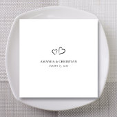 Aangepaste bruiloft servetten met elegante dubbele