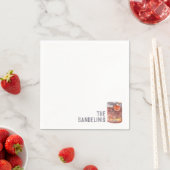 Aangepaste bruiloft servetten negroni cocktail uur (Insitu)