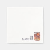 Aangepaste bruiloft servetten negroni cocktail uur (Voorkant)