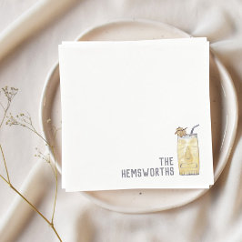 Aangepaste bruiloft servetten Piña Colada Cocktail