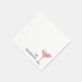 Aangepaste bruiloft servetten roze cocktail uur (Hoek)