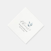 Aangepaste bruiloft servetten stoffige blauwe bota (Hoek)