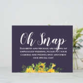 Aangepaste bruiloft-signalen Blauwe Zonnebloemen (Staand voorkant)