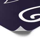 Aangepaste bruiloft-signalen Blauwe Zonnebloemen Poster (Hoek)