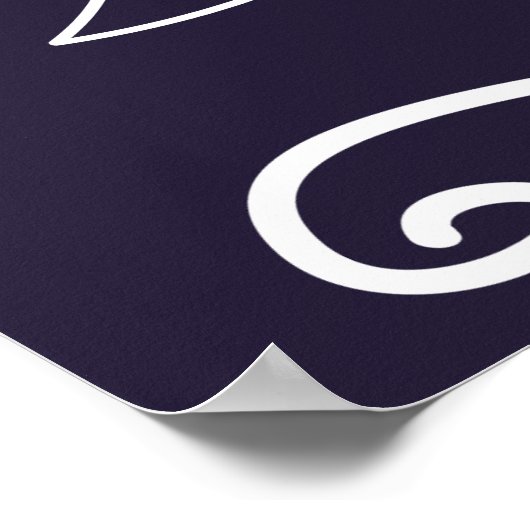 Aangepaste bruiloft-signalen Blauwe Zonnebloemen Poster (Hoek)