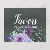 Aangepaste bruiloft Signs Chalkboard Paarse Mint F (Voorkant)