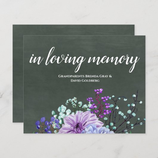 Aangepaste bruiloft Signs Chalkboard Paarse Mint F (Voorkant / Achterkant)