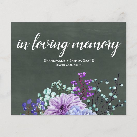 Aangepaste bruiloft Signs Chalkboard Paarse Mint F (Voorkant)