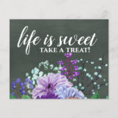 Aangepaste bruiloft Signs Chalkboard Paarse Mint F (Voorkant)