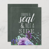 Aangepaste bruiloft Signs Chalkboard Paarse Mint F (Voorkant / Achterkant)