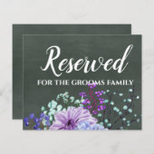 Aangepaste bruiloft Signs Chalkboard Paarse Mint F (Voorkant / Achterkant)