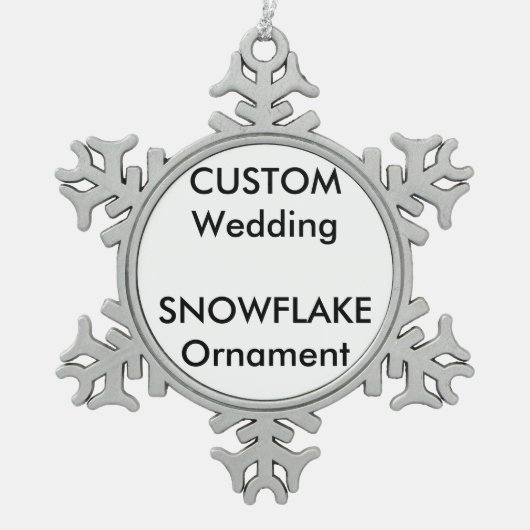 Aangepaste bruiloft sneeuwvlok Ornament decoratie (Voorkant)