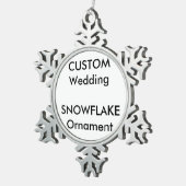 Aangepaste bruiloft Snowflake Ornament Decoration (Rechts)