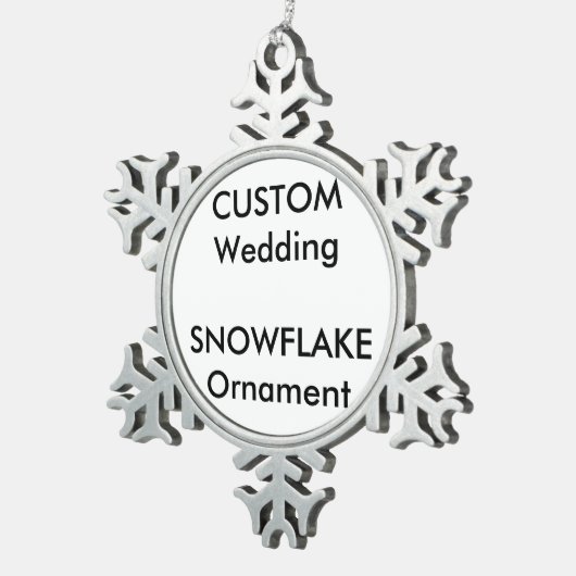 Aangepaste bruiloft Snowflake Ornament Decoration (Rechts)