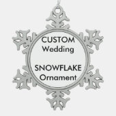 Aangepaste bruiloft Snowflake Ornament Decoration (Voorkant)