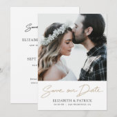 Aangepaste bruiloft Sparen de Datum Sjabloon met F (Voorkant / Achterkant)