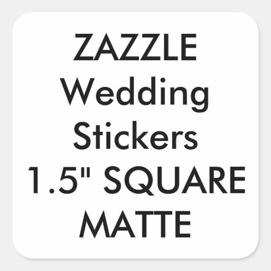 Aangepaste bruiloft stickers 1,5-inch QUARE MATTE  (Voorkant)