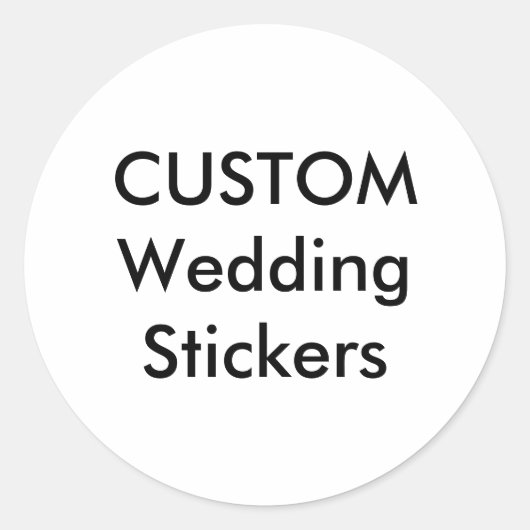 Aangepaste bruiloft stickers 1,5-inch ROND GLOSSY  (Voorkant)