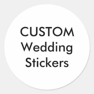 Aangepaste bruiloft stickers 1,5-inch ROND GLOSSY 