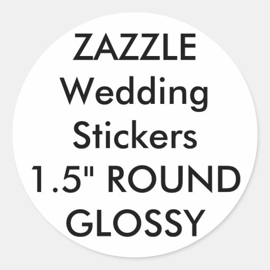 Aangepaste bruiloft stickers 1,5-inch ROND GLOSSY  (Voorkant)