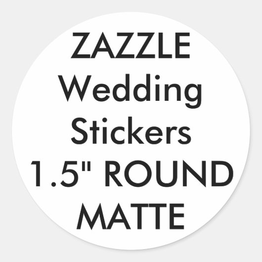 Aangepaste bruiloft stickers 1,5-inch ROND MATTE ( (Voorkant)