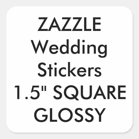 Aangepaste bruiloft stickers 1,5-inch SQUARE GLOSS (Voorkant)
