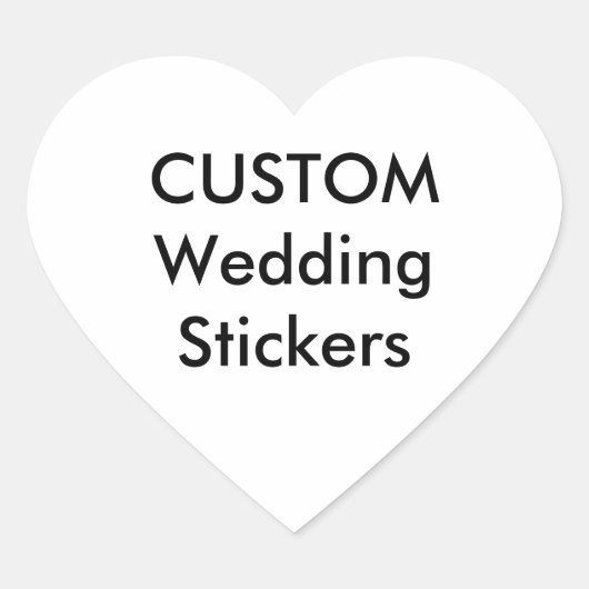 Aangepaste bruiloft-stickers HART-GLOSSY (20 pk.) Hart Sticker (Voorkant)