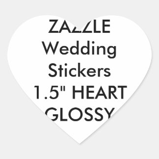 Aangepaste bruiloft-stickers HART-GLOSSY (20 pk.) Hart Sticker