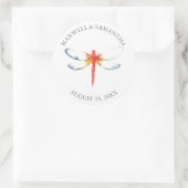 Aangepaste bruiloft Stickers voor Favors Dragonfly (Tas)