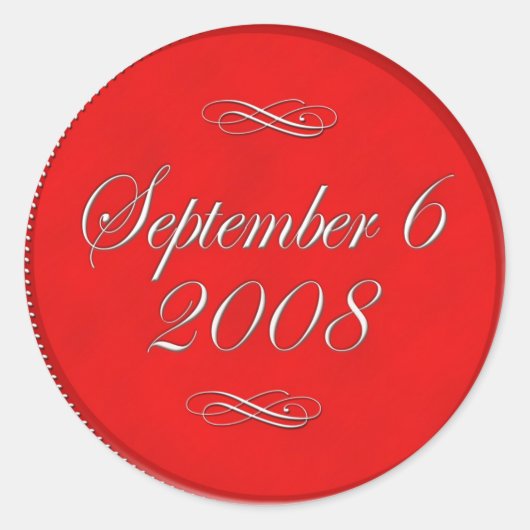 Aangepaste bruiloft Stickers voor geschenktassen (Voorkant)