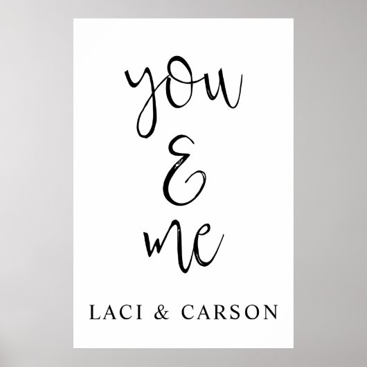 Aangepaste bruiloft teken - Elegant gepersonalisee Poster (Voorkant)