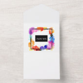 Aangepaste bruiloft Uitnodigen canvas print All In One Uitnodiging (Binnen)