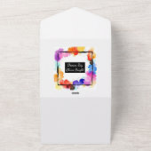 Aangepaste bruiloft Uitnodigen canvas print All In One Uitnodiging (Buitenkant)