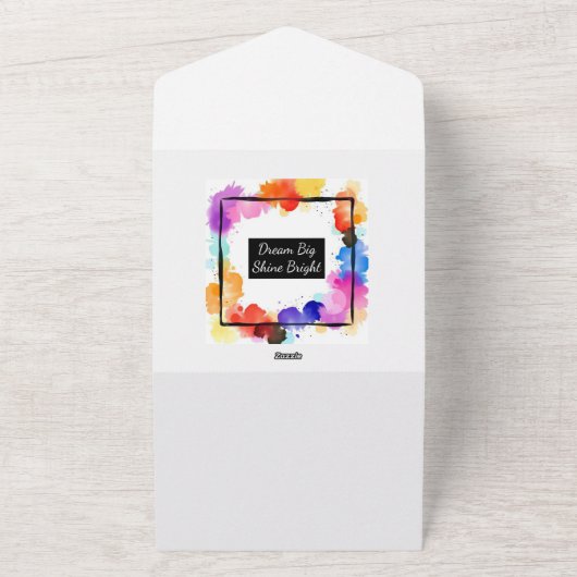 Aangepaste bruiloft Uitnodigen canvas print All In One Uitnodiging (Buitenkant)