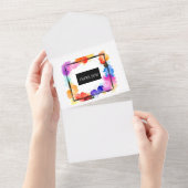 Aangepaste bruiloft Uitnodigen canvas print All In One Uitnodiging (Afscheurbaar)